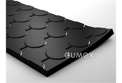 Gummiboden S 8 mit reduzierter Entflammbarkeit, 8mm, Breite 1230mm, 80°ShA, SBR-NR, fläche Noppen, 